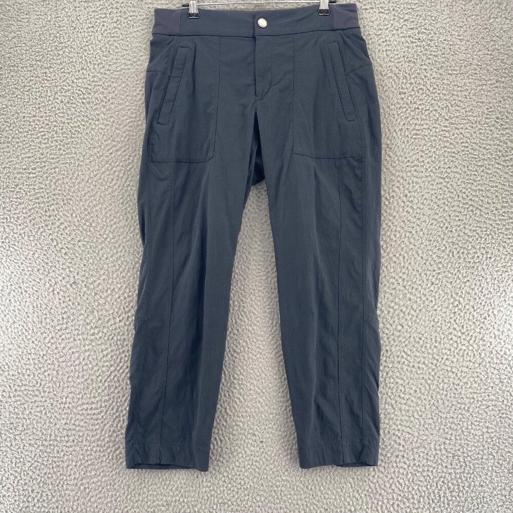 Athleta Pants Womens 6 Navy Cropped Capri Stretch Pockets Skinny Leg Activewear